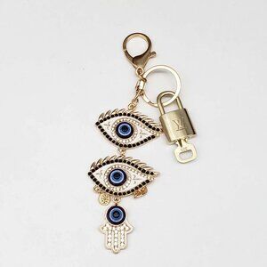 Authentic Louis Vuitton Lock & Key with unbranded Bagcharm, Keycharm 010426